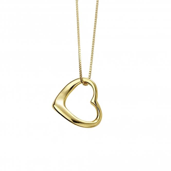 Sterling Silver Gold Plated Slip On Heart Pendant P4869BeginningsP4869