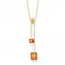 Sterling Silver Gold Plated Star Orange Stones Necklace KE1956 - 971 - 8 - L45VThomas Sabo Sterling SilverKE1956 - 971 - 8