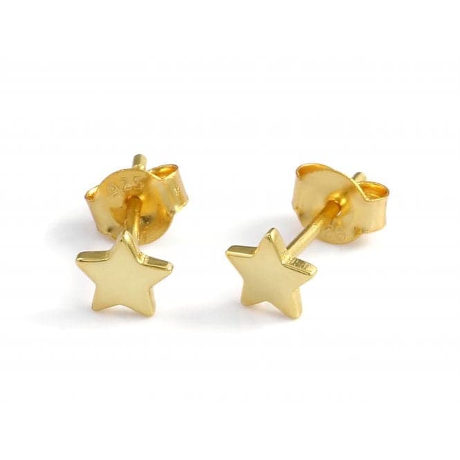 Sterling Silver Gold Plated Star Stud EarringsEllie Rose LondonERLE042