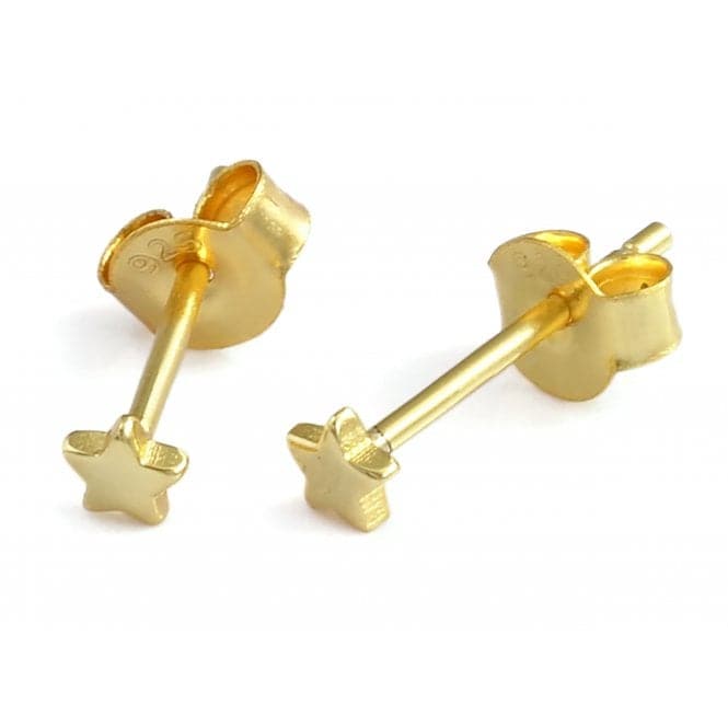 Sterling Silver Gold Plated Star Stud EarringsEllie Rose LondonERLE042