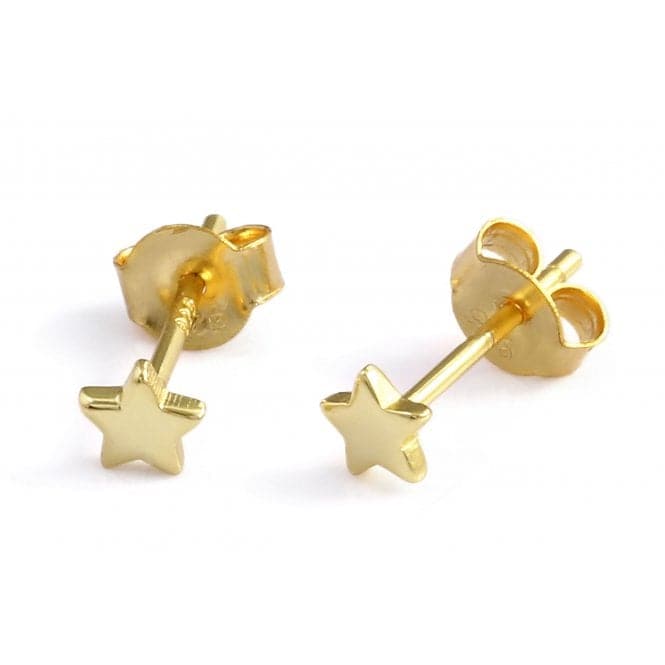 Sterling Silver Gold Plated Star Stud EarringsEllie Rose LondonERLE042