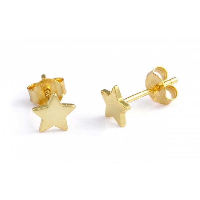 Sterling Silver Gold Plated Star Stud EarringsEllie Rose LondonERLE042