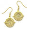 Sterling Silver Gold Plated Time Turner Drop Earrings with Crystal ElementsHarry PotterHPSE021 - G
