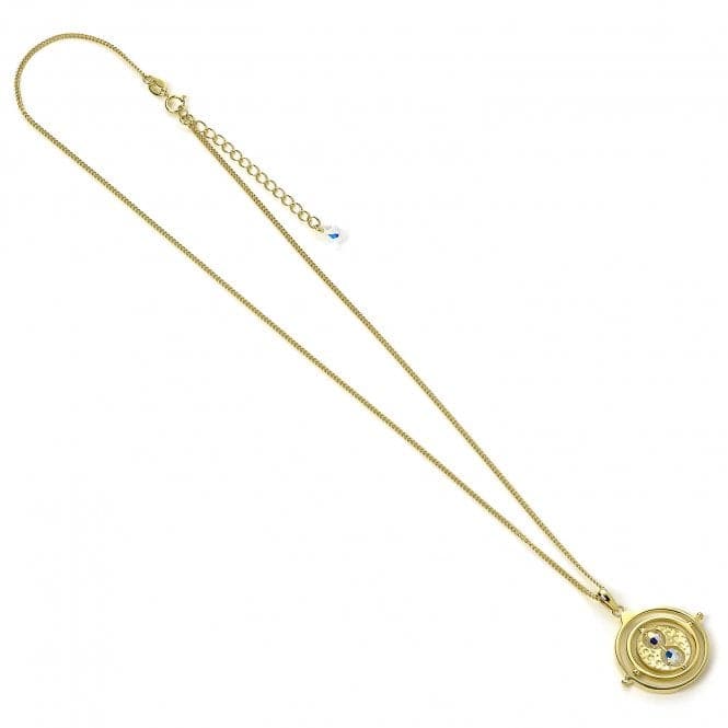 Sterling Silver Gold Plated Time Turner Necklace with Crystal ElementsHarry PotterHPSN021 - G