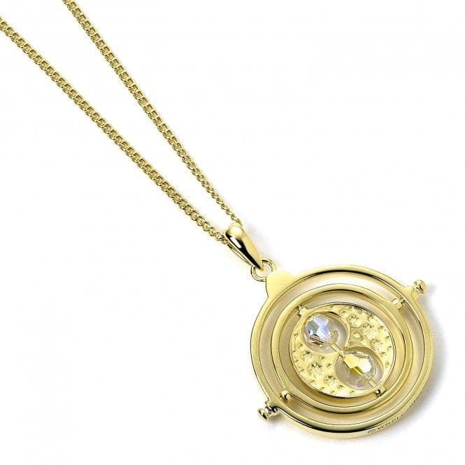 Sterling Silver Gold Plated Time Turner Necklace with Crystal ElementsHarry PotterHPSN021 - G