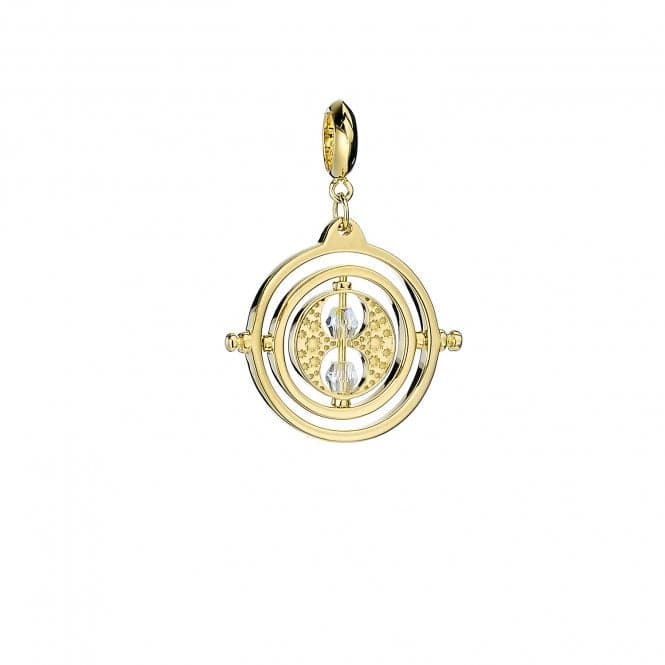 Sterling Silver Gold Plated Time Turner Slider Charm with Crystal ElementsHarry PotterHPSC021 - SCG