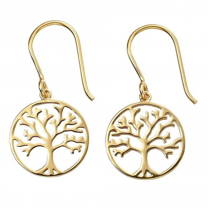 Sterling Silver Gold Plated Tree Of Life Earrings E5854BeginningsE5854