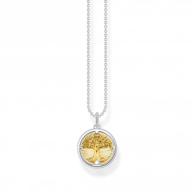 Sterling Silver Gold Plated Tree Of Love Necklace KE2137 - 849 - 7 - L45VThomas Sabo Sterling SilverKE2137 - 849 - 7 - L45V