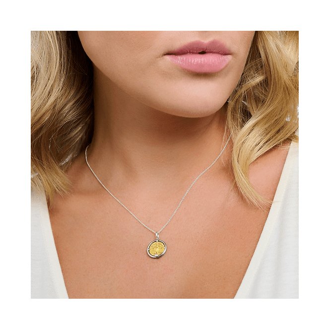 Sterling Silver Gold Plated Tree Of Love Necklace KE2137 - 849 - 7 - L45VThomas Sabo Sterling SilverKE2137 - 849 - 7 - L45V