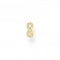 Sterling Silver Gold Plated White Infinity Single Ear Stud H2216 - 414 - 14Thomas Sabo Charm Club CharmingH2216 - 414 - 14