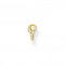 Sterling Silver Gold Plated White Key Single Ear Stud H2220 - 414 - 14Thomas Sabo Charm Club CharmingH2220 - 414 - 14
