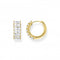 Sterling Silver Gold Plated White Pavé Stones Earrings CR667 - 414 - 14Thomas Sabo Sterling SilverCR667 - 414 - 14