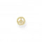 Sterling Silver Gold Plated White Peace Single Ear Stud H2218 - 414 - 14Thomas Sabo Charm Club CharmingH2218 - 414 - 14