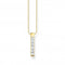 Sterling Silver Gold Plated White Stones Necklace KE2113 - 414 - 14 - L45VThomas Sabo Sterling SilverKE2113 - 414 - 14