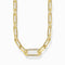 Sterling Silver Gold Plated White Zirconia Links Necklace KE2110 - 414 - 14 - L45VThomas Sabo Sterling SilverKE2110 - 414 - 14