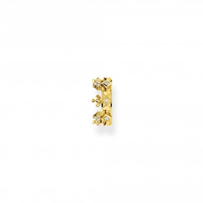 Sterling Silver Gold Plated Zirconia Crown Single Ear Cuff EC0016 - 414 - 14Thomas Sabo Sterling SilverEC0016 - 414 - 14