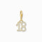 Sterling Silver Gold Plated Zirconia Number 18 Charm 2139 - 414 - 39Thomas Sabo Charm Club Charmista2139 - 414 - 39