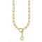 Sterling Silver Gold Plated Zirconia Ring Clasp Link Necklace KE2192 - 414 - 14 - L47Thomas Sabo Sterling SilverKE2192 - 414 - 14