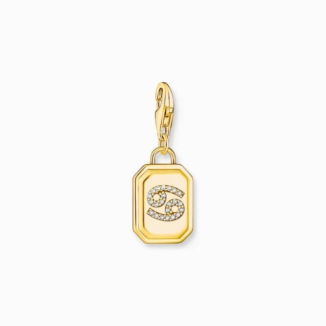Sterling Silver Gold Plated Zirconia Zodiac Sign Cancer Charm 2158 - 414 - 39Thomas Sabo Charm Club2158 - 414 - 39