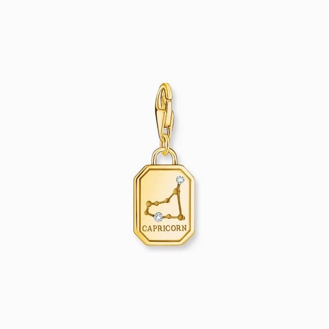 Sterling Silver Gold Plated Zirconia Zodiac Sign Capricorn Charm 2164 - 414 - 39Thomas Sabo Charm Club Charmista2164 - 414 - 39