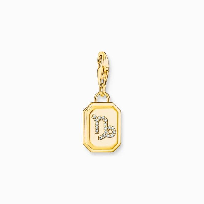 Sterling Silver Gold Plated Zirconia Zodiac Sign Capricorn Charm 2164 - 414 - 39Thomas Sabo Charm Club Charmista2164 - 414 - 39