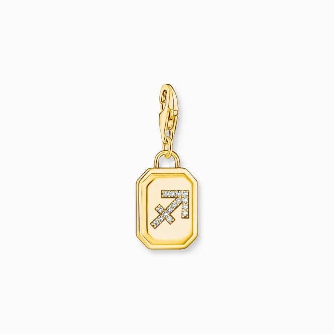 Sterling Silver Gold Plated Zirconia Zodiac Sign Sagittarius Charm 2156 - 414 - 39Thomas Sabo Charm Club Charmista2156 - 414 - 39