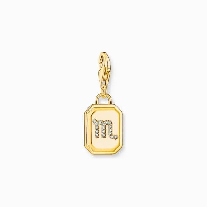 Sterling Silver Gold Plated Zirconia Zodiac Sign Scorpio Charm 2160 - 414 - 39Thomas Sabo Charm Club Charmista2160 - 414 - 39