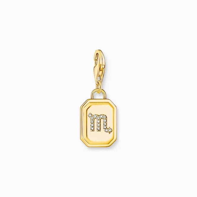 Sterling Silver Gold Plated Zirconia Zodiac Sign Scorpio Charm 2160 - 414 - 39Thomas Sabo Charm Club Charmista2160 - 414 - 39