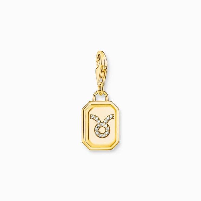 Sterling Silver Gold Plated Zirconia Zodiac Sign Taurus Charm 2163 - 414 - 39Thomas Sabo Charm Club Charmista2163 - 414 - 39