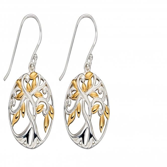 Sterling Silver Gold Tree Of Life Earrings E5808BeginningsE5808
