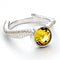 Sterling Silver Golden Snitch Crystal RingHarry PotterBHPSR004 - L