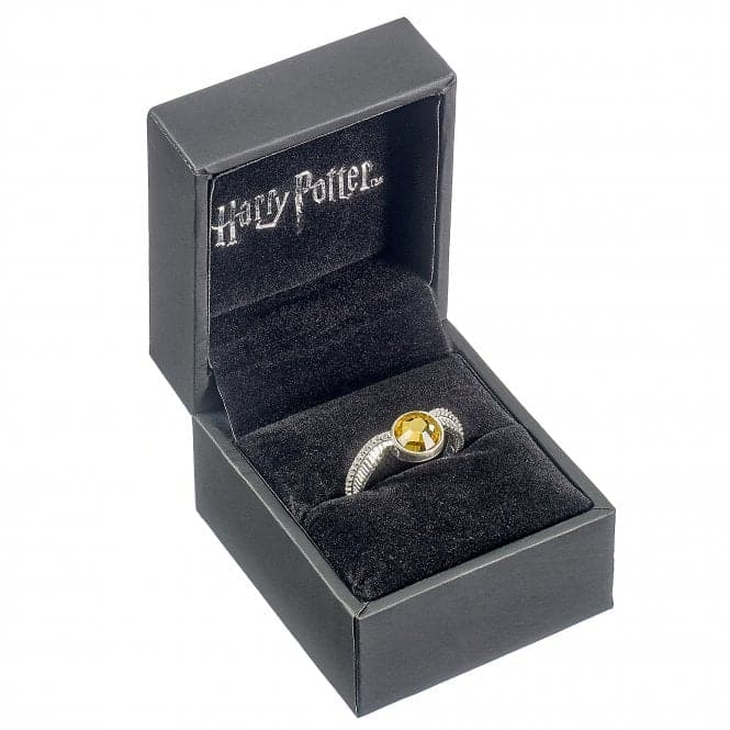 Sterling Silver Golden Snitch Crystal RingHarry PotterBHPSR004 - L