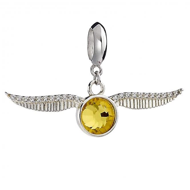 Sterling Silver Golden Snitch Slider Charm with Crystal ElementsHarry PotterBHPSC004 - SC