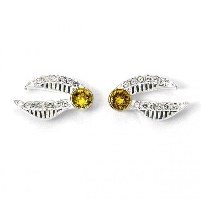 Sterling Silver Golden Snitch Stud Earrings with Crystal ElementsHarry PotterBHPSE004