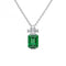 Sterling Silver Green and Clear Cubic Zirconia Pendant P5397DiamonfireP5397