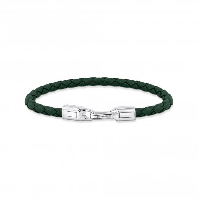 Sterling Silver Green Leather Bracelet A2149 - 682 - 6Thomas Sabo Sterling SilverA2149 - 682 - 6 - L21