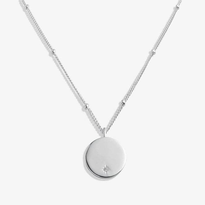 Sterling Silver Happy Birthday Disc Zirconia 46cm + 5cm Necklace JJS0013Joma JewelleryJJS0013