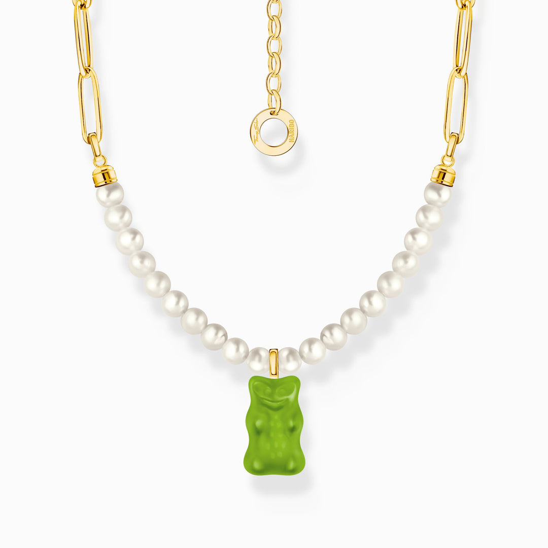 Sterling Silver HARIBO Gold Plated Freshwater Pearl Green Goldbears Necklace KE2207 - 430 - 6 - L45VThomas Sabo Sterling SilverKE2207 - 430 - 6 - L45V