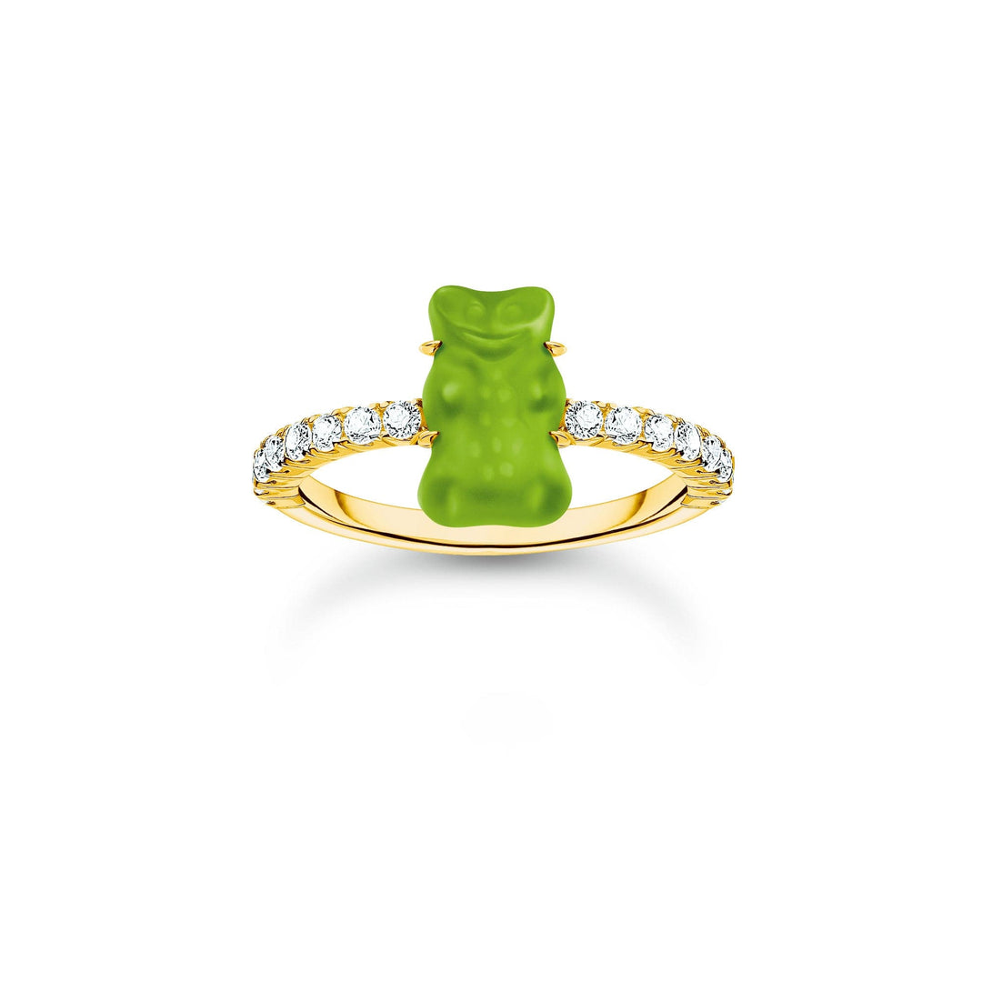 Sterling Silver HARIBO Gold Plated Zirconia Green Goldbears Ring TR2459 - 414 - 6Thomas Sabo Sterling SilverTR2459 - 414 - 6 - 50