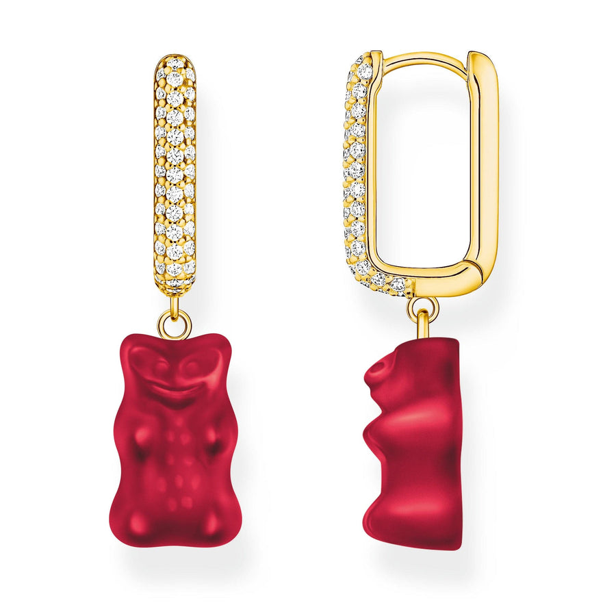 Sterling Silver HARIBO Gold Plated Zirconia Red Goldbears Single Hoop Earring CR727 - 414 - 10Thomas Sabo Sterling SilverCR727 - 414 - 10