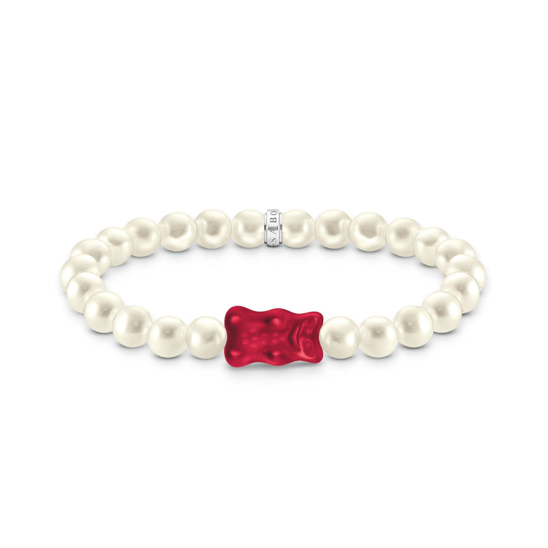 Sterling Silver HARIBO Red Goldbears Pearl Bracelet A2154 - 017 - 10Thomas Sabo Sterling SilverA2154 - 017 - 10 - L15