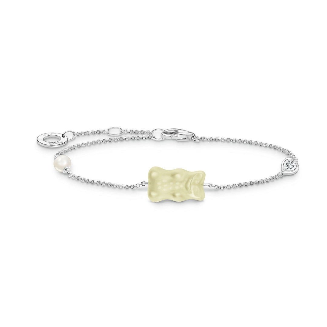 Sterling Silver HARIBO White Goldbears Freshwater Pearl Zirconia Bracelet A2151 - 052 - 14 - L19VThomas Sabo Sterling SilverA2151 - 052 - 14 - L19V