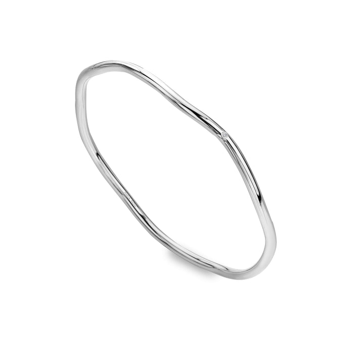 Sterling Silver HD X TG Wave Bangle DC201Hot Diamonds x Tasha GhouriDC201