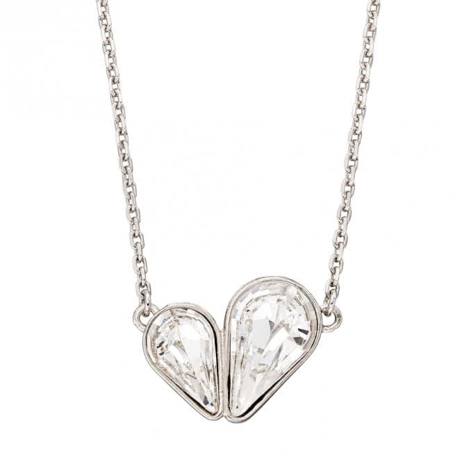 Sterling Silver Heart Clear Crystal Necklace N4483CFiorelli SilverN4483C