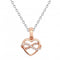 Sterling Silver Heart Infinity Rose Gold Plate & Cubic Zirconia Pendant 9318RGCZDew9318RGCZ