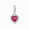 Sterling Silver Heart With Red Stone Charm 2204 - 013 - 10Thomas Sabo Charm Club Charmista2204 - 013 - 10