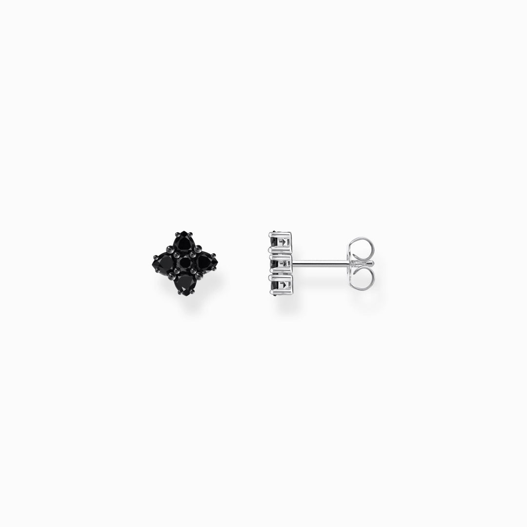 Sterling Silver Heritage Cross Black Zirconia Stud Earrings H2171 - 643 - 11Thomas Sabo Sterling SilverH2171 - 643 - 11