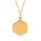 Sterling Silver Hexagonal Zirconia Gold Locket Pendant P5098CFiorelli SilverP5098C