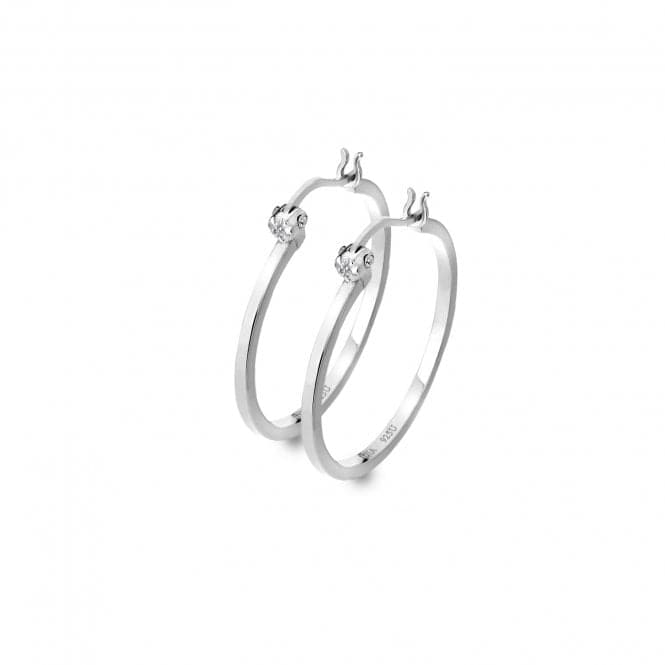 Sterling Silver Hoop Earrings DE625Hot DiamondsDE625