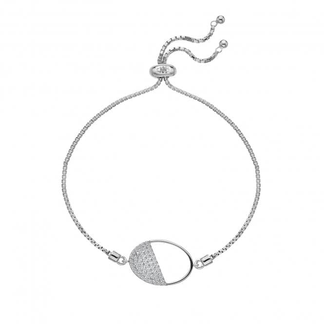 Sterling Silver Horizon White Topaz Oval Bracelet DL602Hot DiamondsDL602